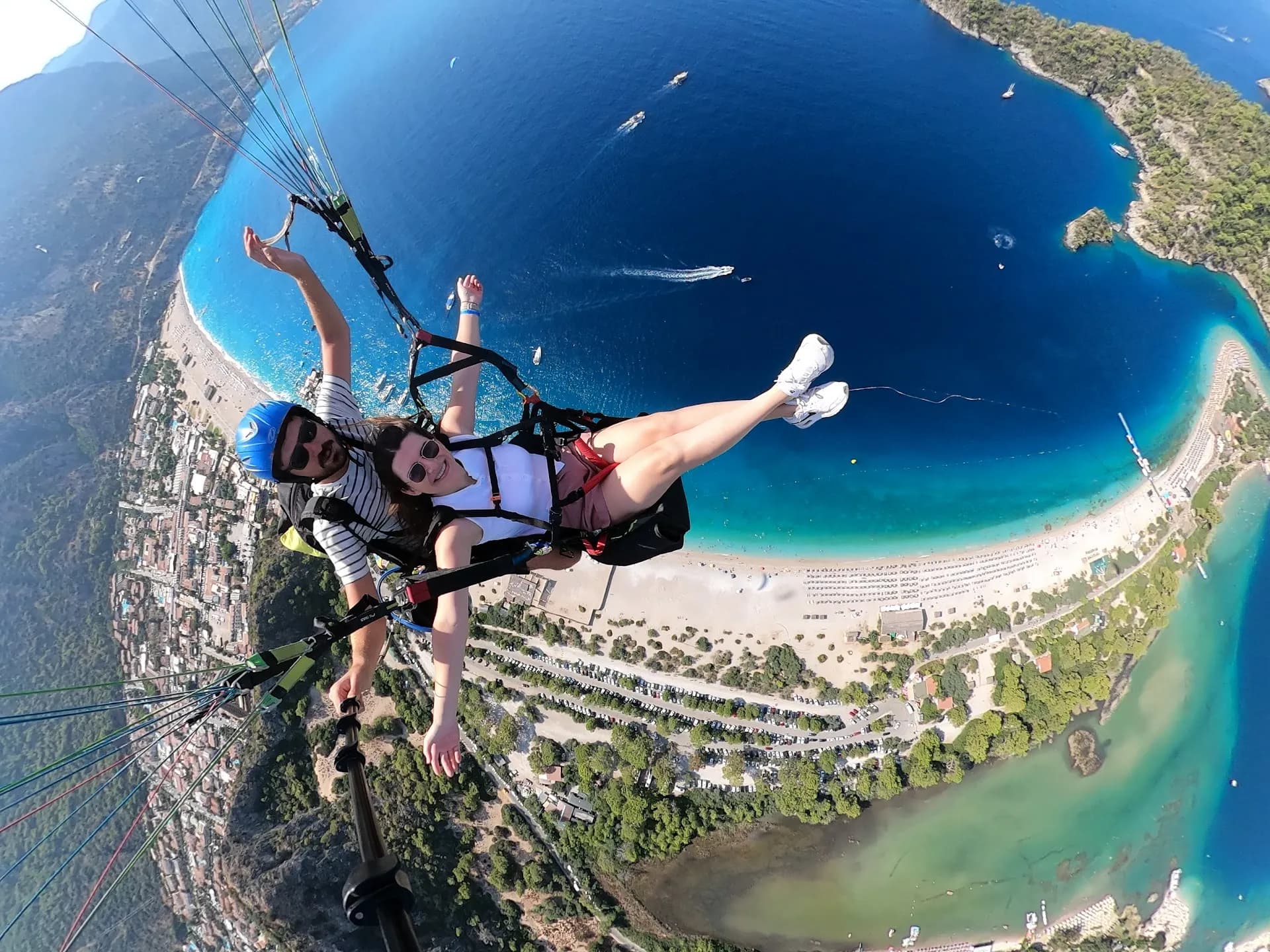 Yamaç paraşütü tekne turu safari paragliding boat trip scuba diving 3