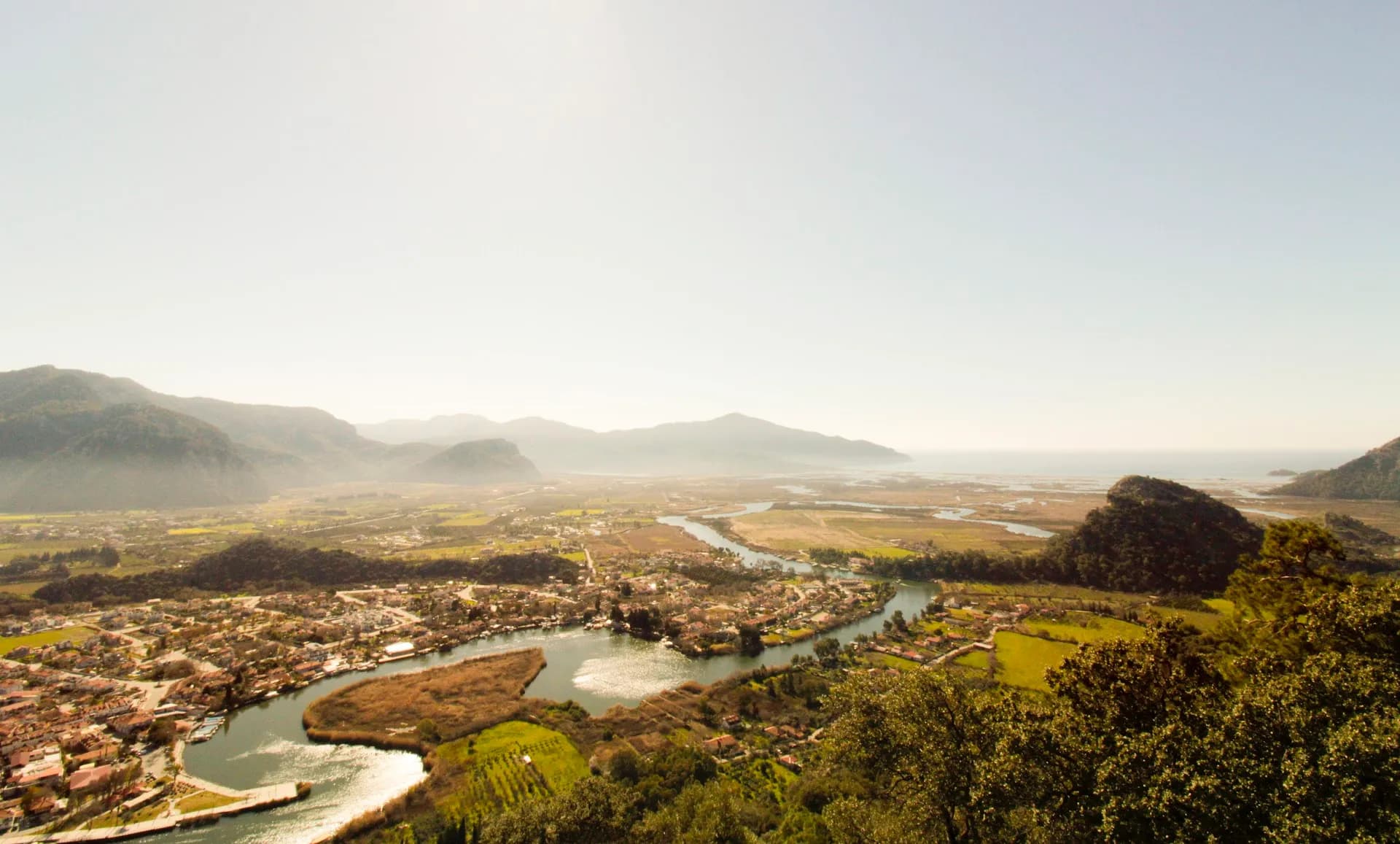 View to Dalyan. Hiking destination