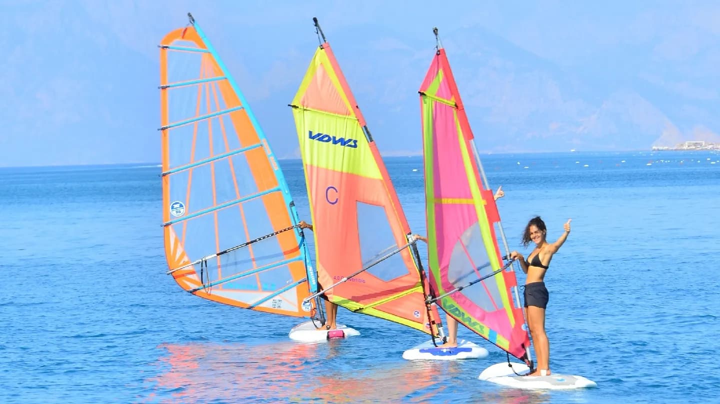 Antalya Windsurf Center "Windsurf Lesson & SUP Rental & Catamaran sailing & Rüzgar Sörfü & Kürek Sörfü & Yelken" 2